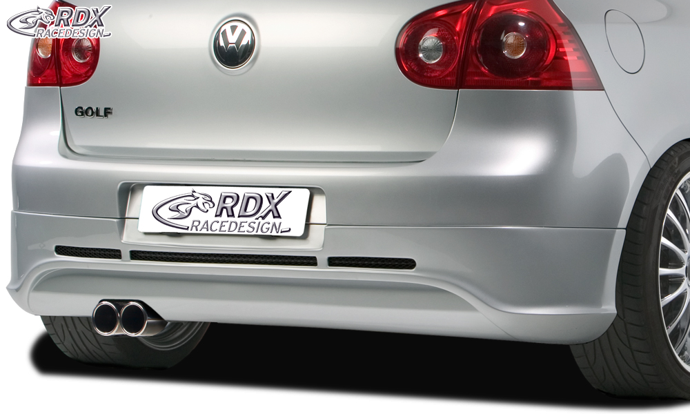 Diffuseur / Ajout de pare-chocs arrière RDX pour VW Golf 5 « GTI/R-Five » avec orifice d'échappement à gauche
