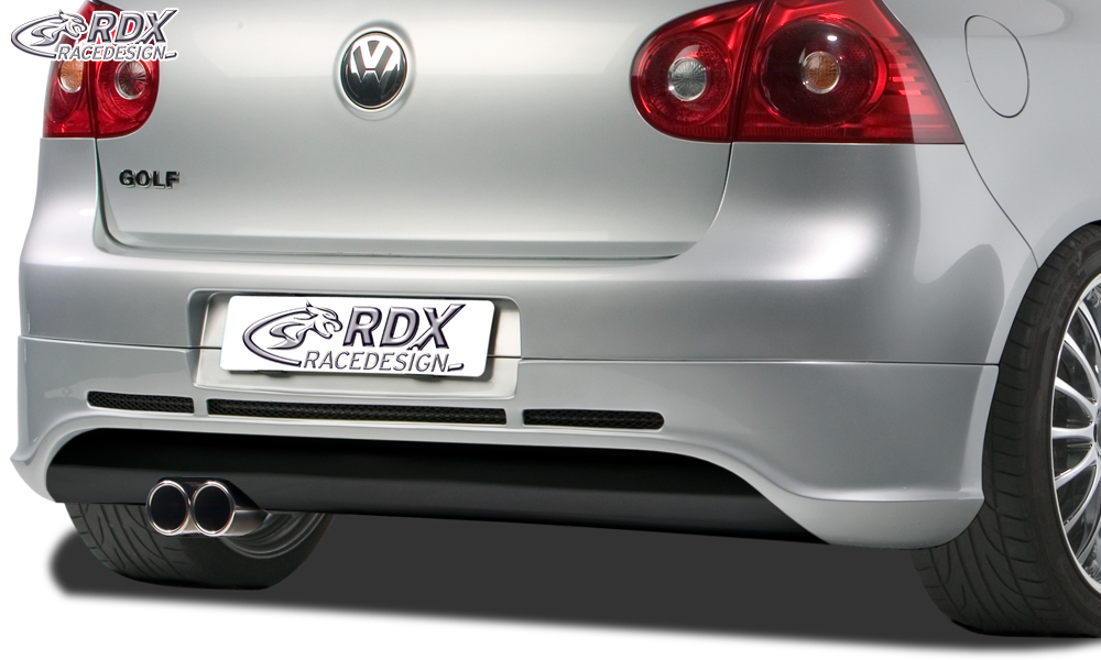 Diffuseur / Ajout de pare-chocs arrière RDX pour VW Golf 5 « GTI/R-Five » avec orifice d'échappement à gauche