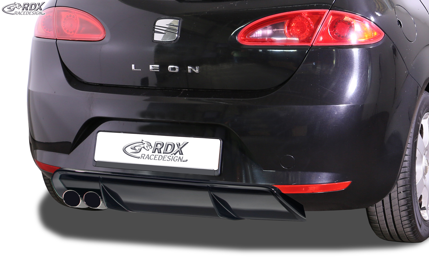 Diffuseur / Ajout de pare-chocs arrière RDX pour SEAT Leon 1P (-2009) avec diffuseur