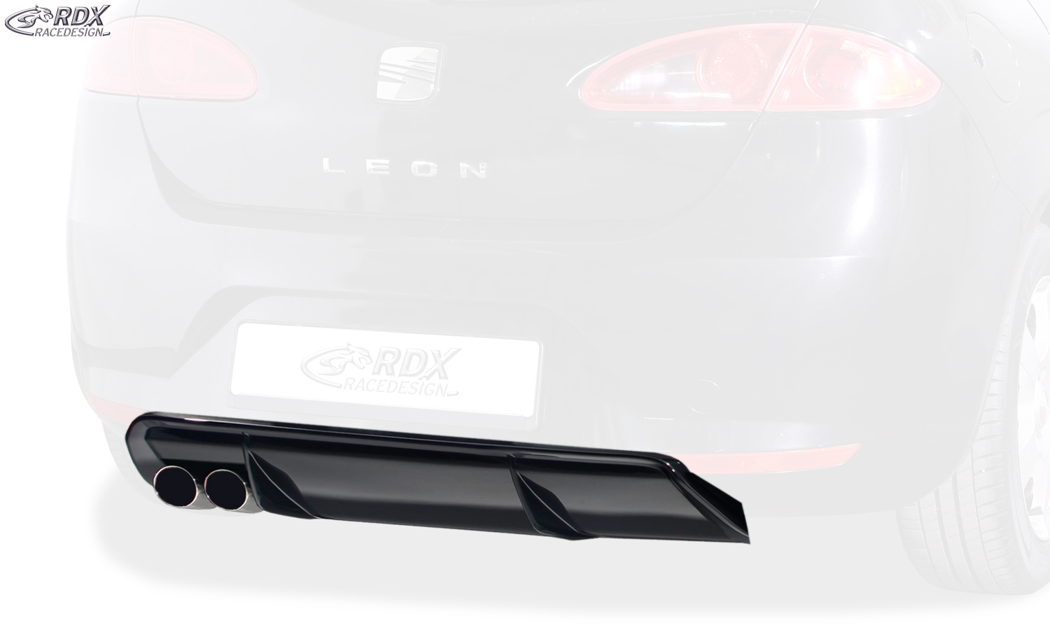 Diffuseur / Ajout de pare-chocs arrière RDX pour SEAT Leon 1P (-2009) avec diffuseur
