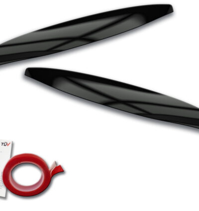 paupières de phares (la paire) RDX pour Renault Megane 3 (2008-2013), noir brillant
