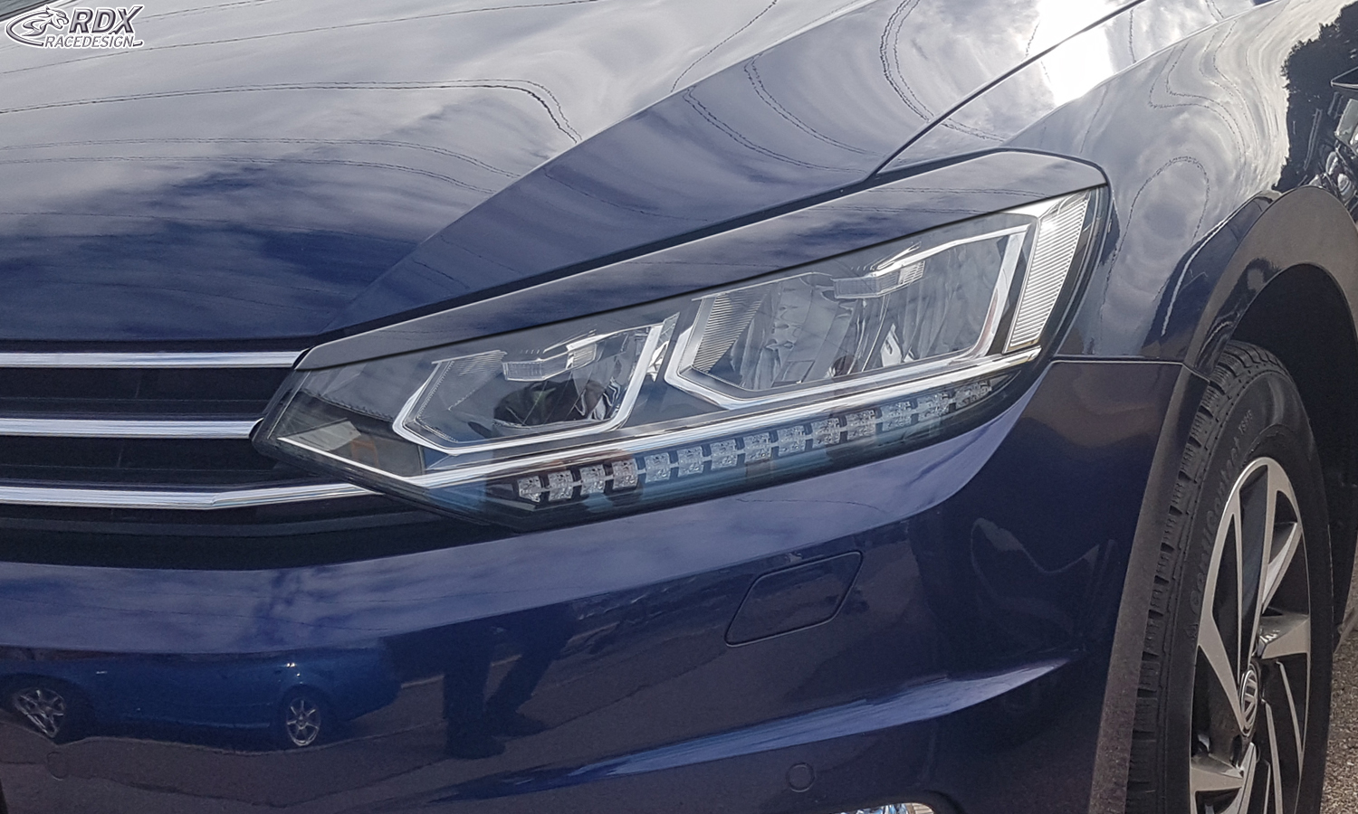 paupières de phares (la paire) RDX pour VW Touran 5T (2015+ uniquement pour phares LED)
