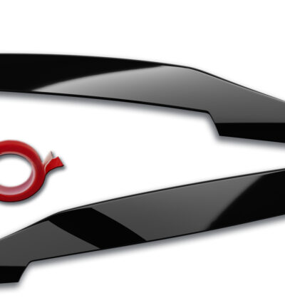 paupières de phares (la paire) RDX pour MERCEDES Classe C W205, S205, C205 (2014+) noir brillant