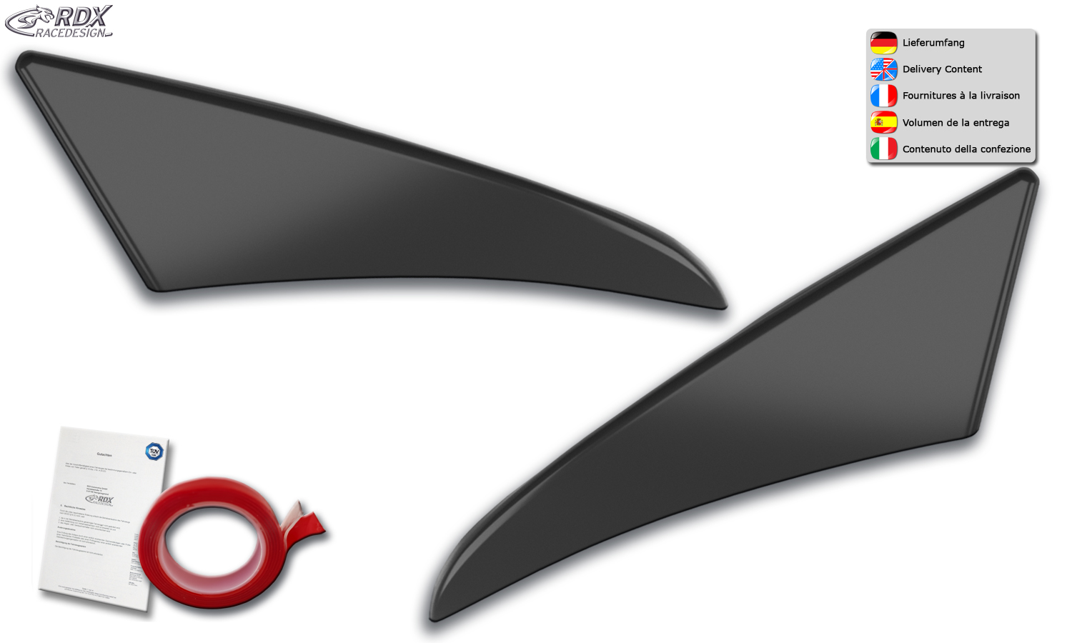 paupières de phares (la paire) RDX pour VW Crafter (2006-2017) - Sourcils lumineux