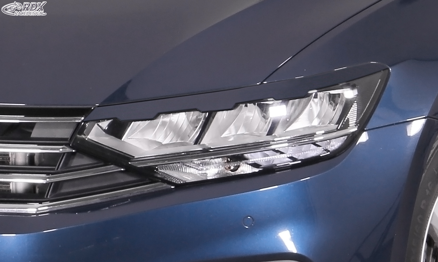 paupières de phares (la paire) RDX pour VW Passat 3G B8 (2019+) « dentelé »