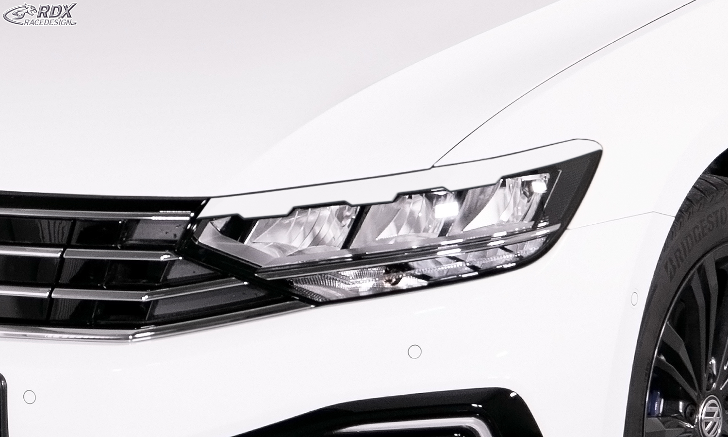 paupières de phares (la paire) RDX pour VW Passat 3G B8 (2019+) « dentelé »