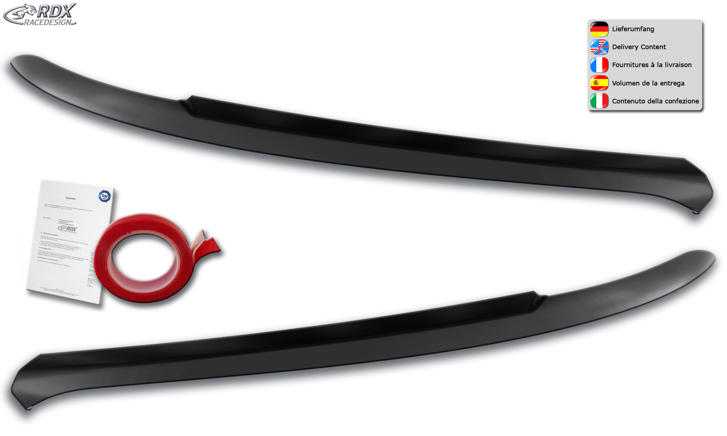 paupières de phares (la paire) RDX pour VW T-Roc (A1 / 2017+)