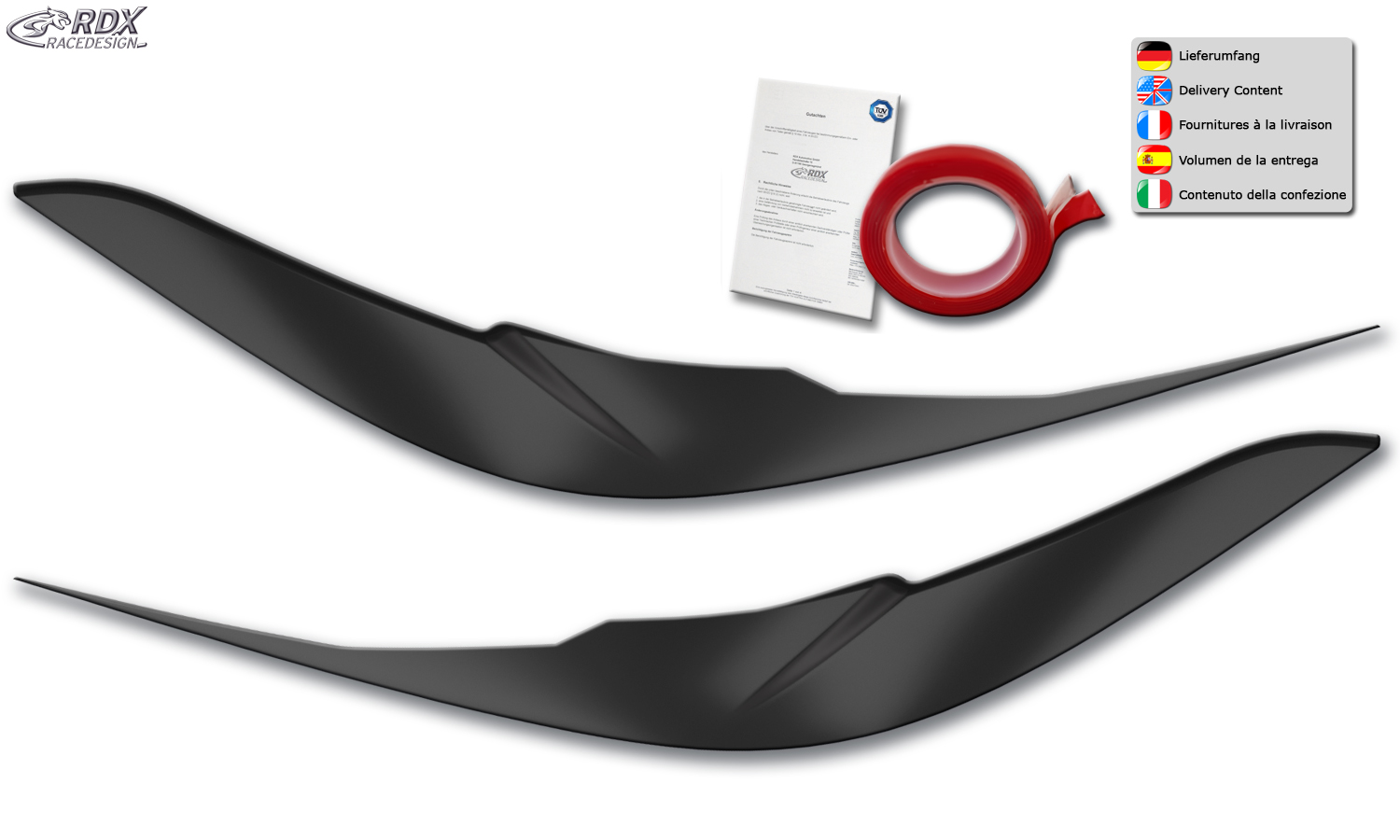 paupières de phares (la paire) RDX pour BMW X2 (F2X / F39 / 2017+)