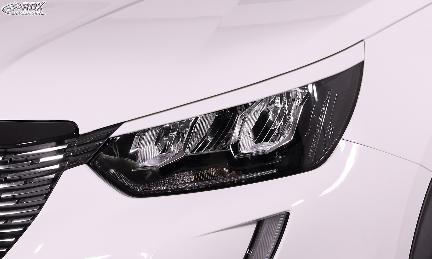 paupières de phares (la paire) RDX pour PEUGEOT 208 et 2008 (U / 2019+)