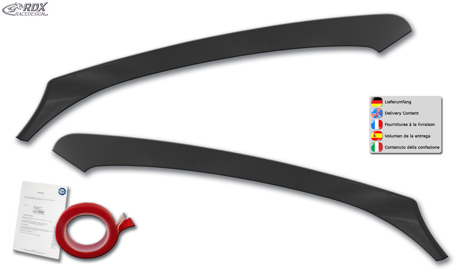 paupières de phares (la paire) RDX pour MERCEDES Citan (W415 / X / 2012+)