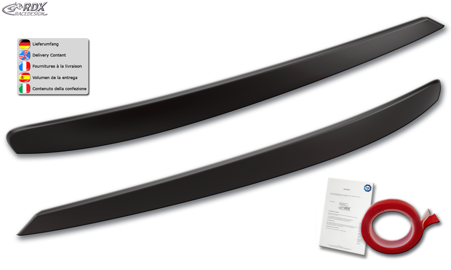 paupières de phares (la paire) RDX pour VW Sharan (7N / 2010+) et SEAT Alhambra (7N / 2010+)