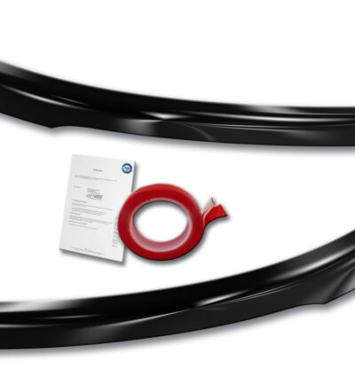 paupières de phares (la paire) RDX pour FORD Transit (2014-présent) pour phares xénon et halogènes noirs, sourcils de phares noirs brillants