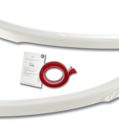paupières de phares (la paire) RDX pour FORD Transit (2014-présent) pour phares xénon et halogènes noirs, sourcils de phares blancs brillants