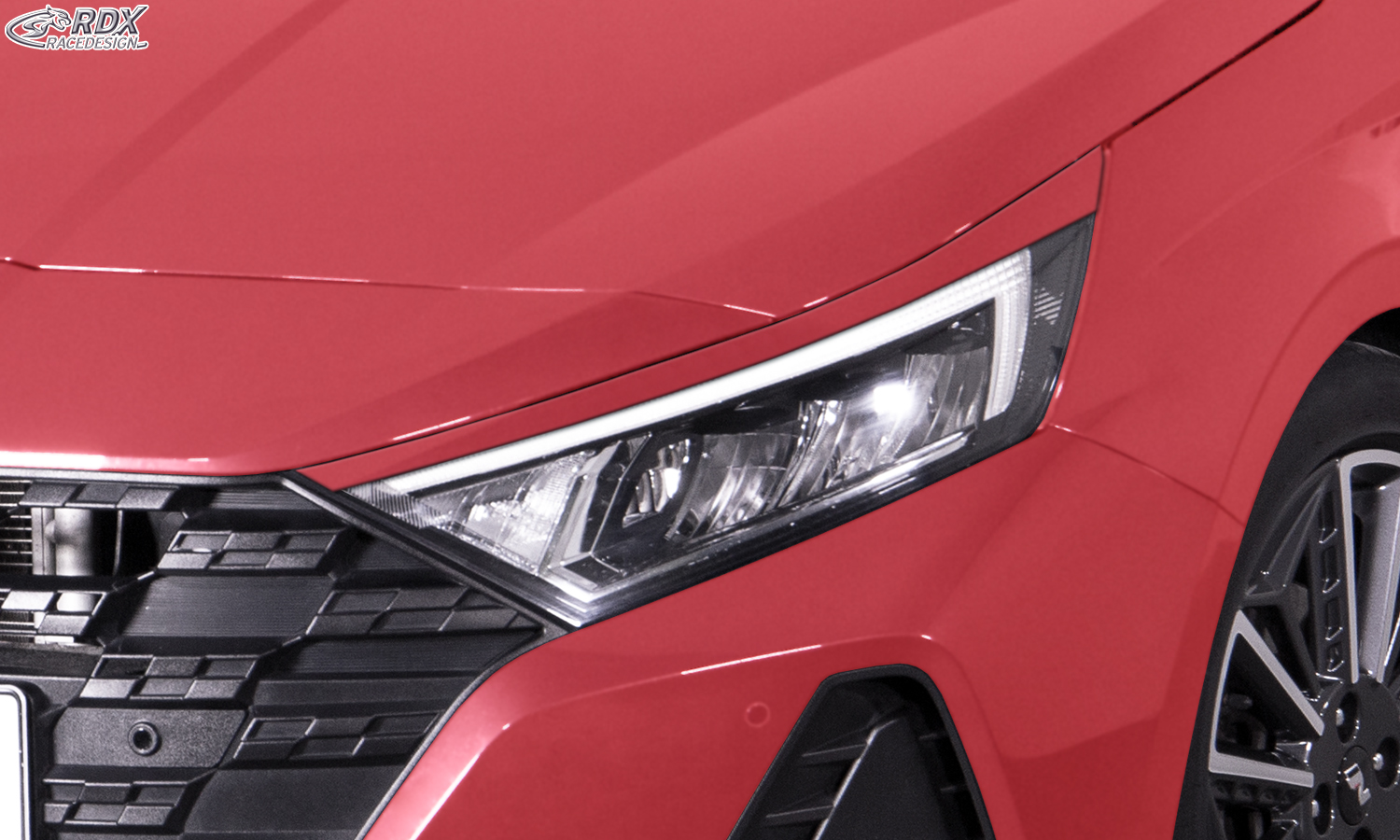 paupières de phares (la paire) RDX pour HYUNDAI i20 (BC3 / BI3 / 2020-présent)