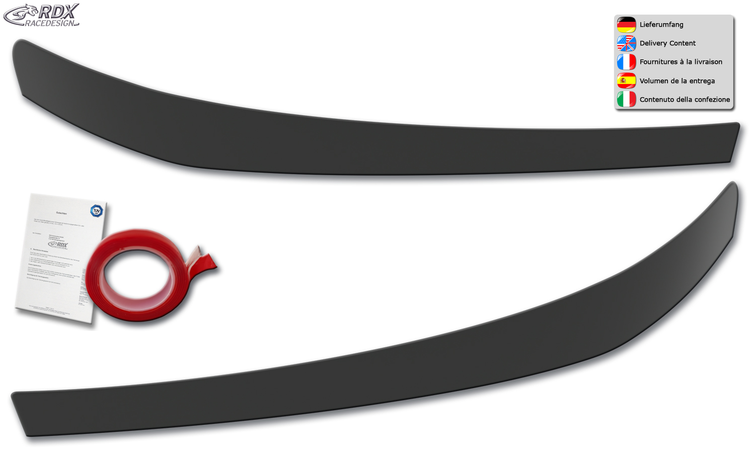 paupières de phares (la paire) RDX pour HYUNDAI H-1 / H300 / i800 (TQ / 2018+)