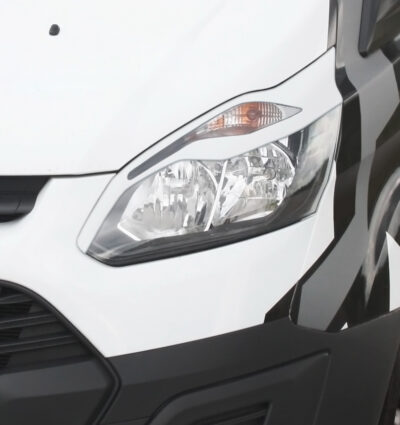 paupières de phares (la paire) RDX pour FORD Transit Custom et Tourneo Custom (2012-2018) blanc brillant Light Brows