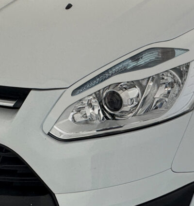 paupières de phares (la paire) RDX pour FORD Transit Custom et Tourneo Custom (2012-2018) blanc brillant Light Brows
