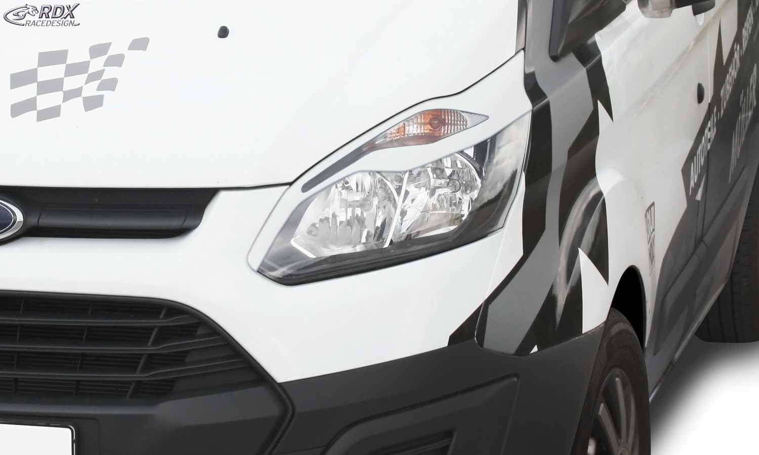 paupières de phares (la paire) RDX pour FORD Transit Custom et Tourneo Custom (2012-2018)