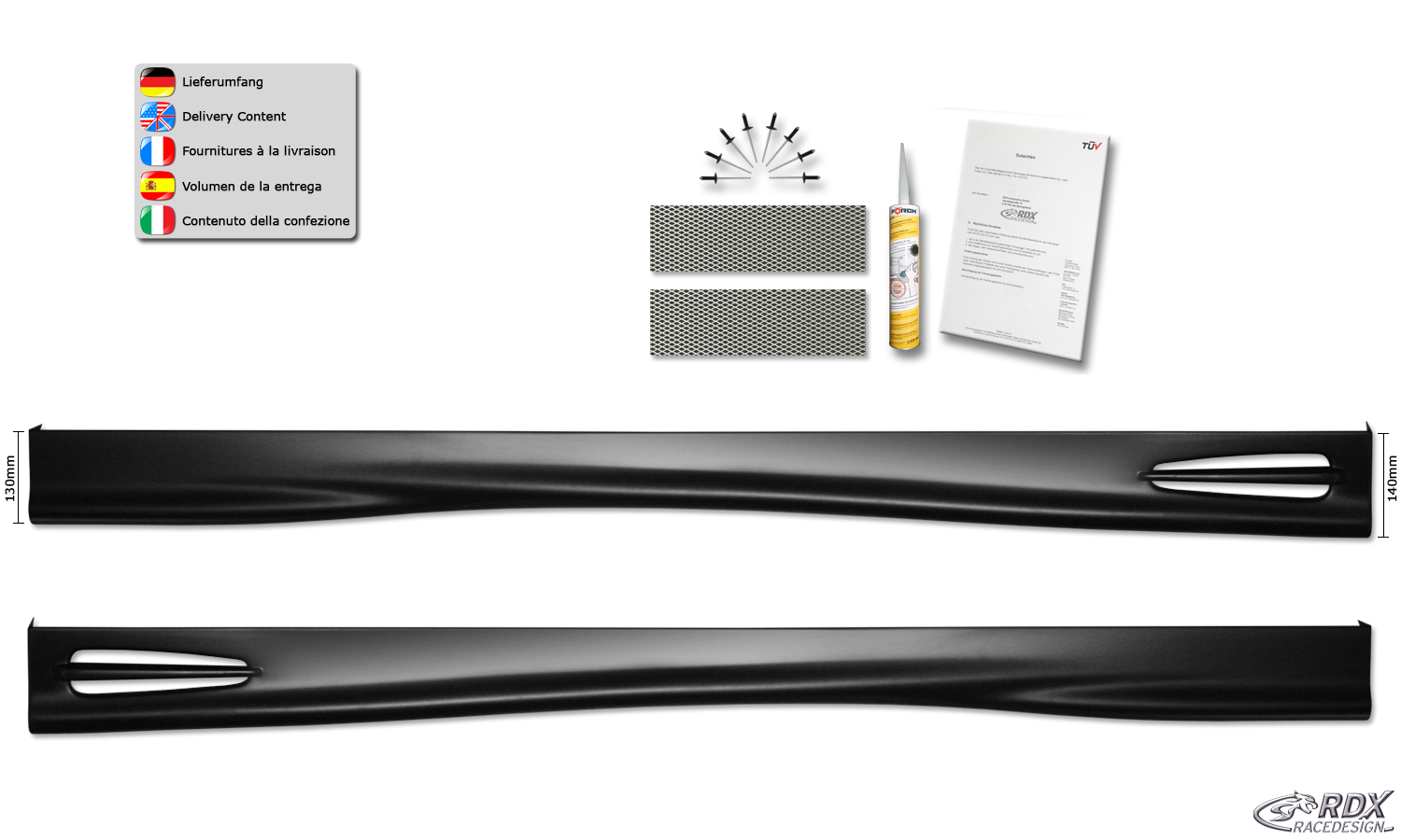 Bas de caisse (la paire) RDX pour OPEL / VAUXHALL Astra L 2022+ "GT4"