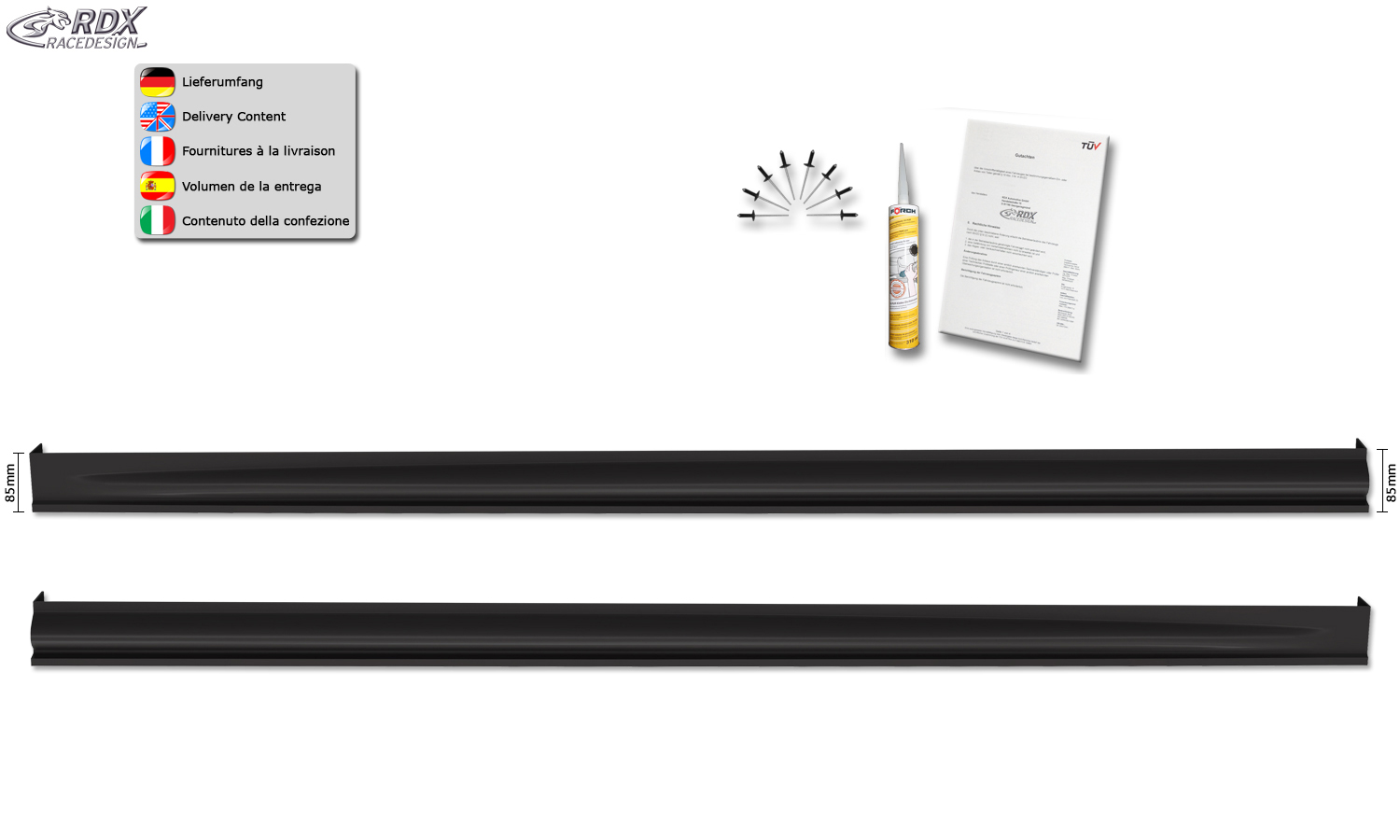 Bas de caisse (la paire) RDX pour OPEL / VAUXHALL Astra K (2015+) « Édition »