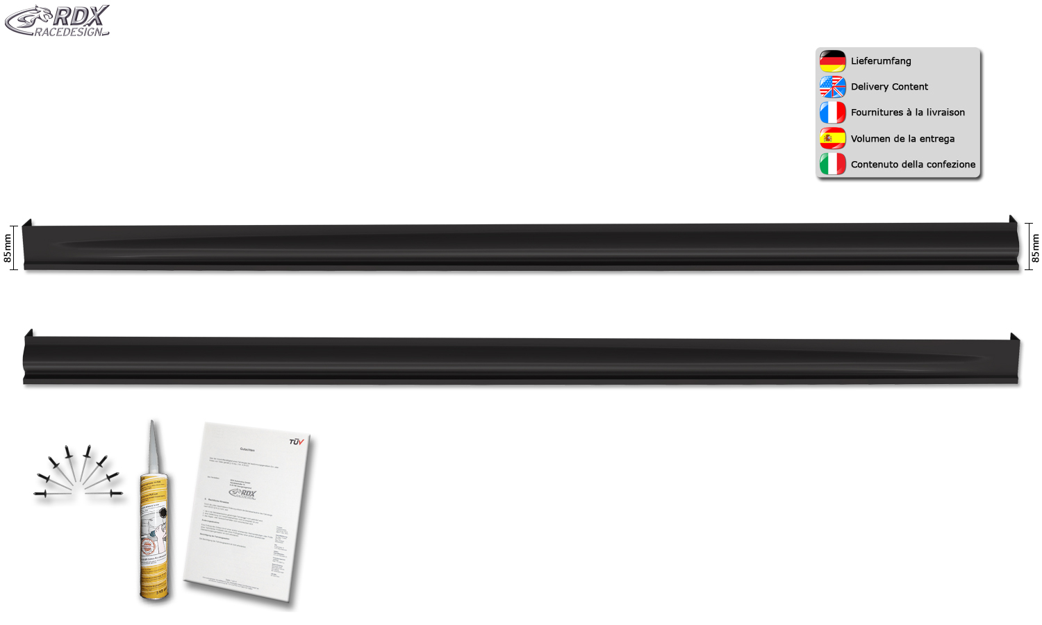 Bas de caisse (la paire) RDX pour VW Taigo (CS / 2021+) "Edition"