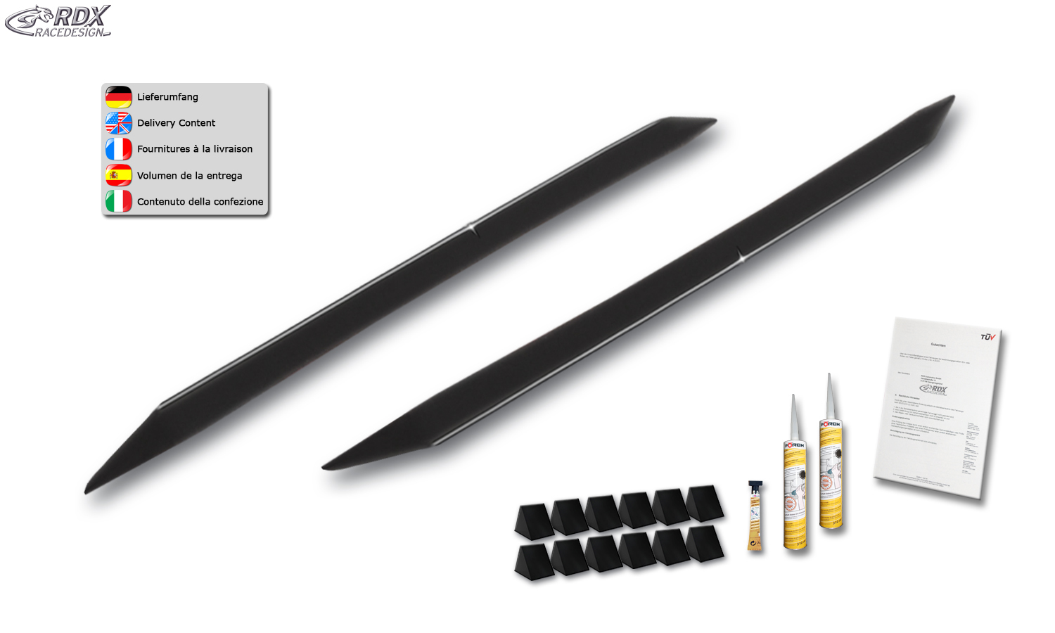 Bas de caisse (la paire) RDX pour BMW Série 4 F32 / F33 / F36 (-2017 et 2017+) « Slim »