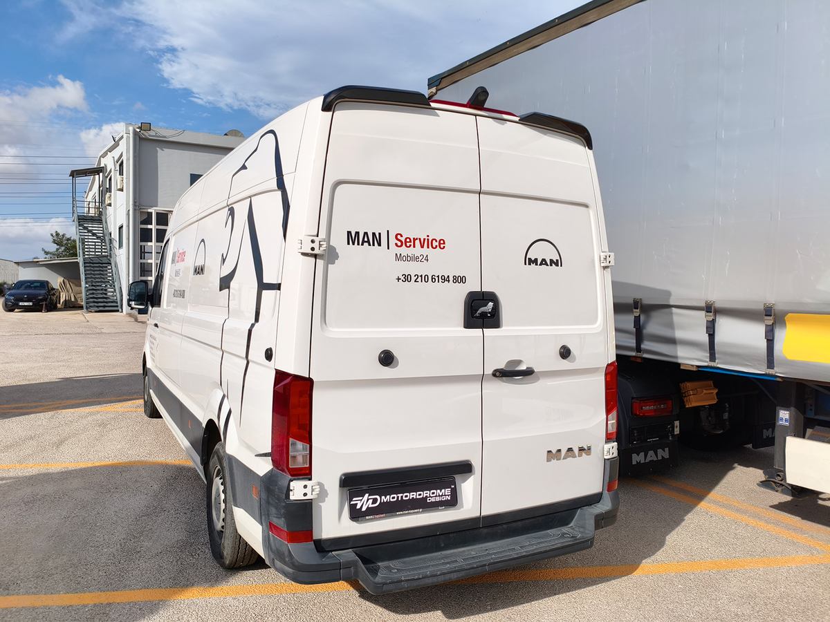Ailerons / Becquets de toit V.2 double-porte Volkswagen Crafter Mk2 High Roof H2 / MAN TGE High Roof H2