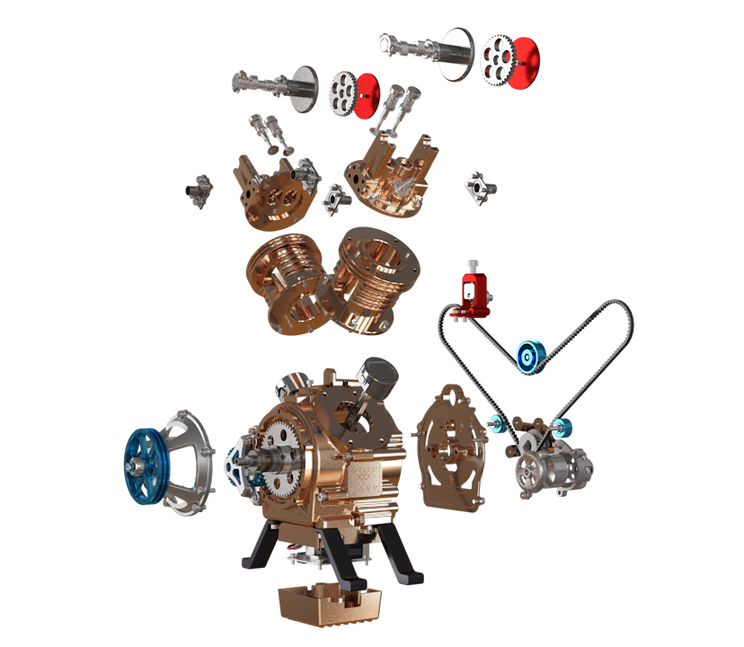 Moteur miniature 4 cylindres complet en kit – Maquette technique de 357  pièces – VikingTeching – VikingAuto : Tout l'équipement pour votre auto