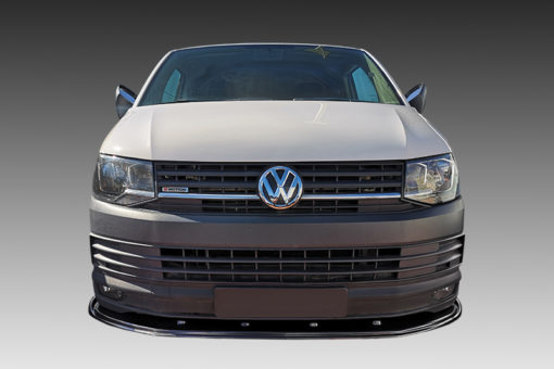 VikingDesign - Lame de parechoc avant Gloss Black pour Volkswagen Transporter T6