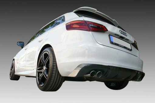 VikingDesign - Diffuseur arrière échappement gauche + droite Gloss Black pour Audi A3 8V (2012-2020)