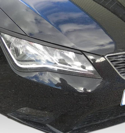 VikingDesign - Paupières de phares Gloss Black pour Seat Leon 5F (2012-2020)