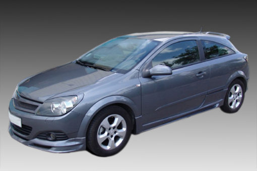 VikingDesign - Ajout de parechoc avant Gloss Black pour Opel Astra H 3d (2004-2009)