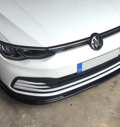 VikingDesign - Lame de parechoc avant Gloss Black pour Volkswagen Golf 8