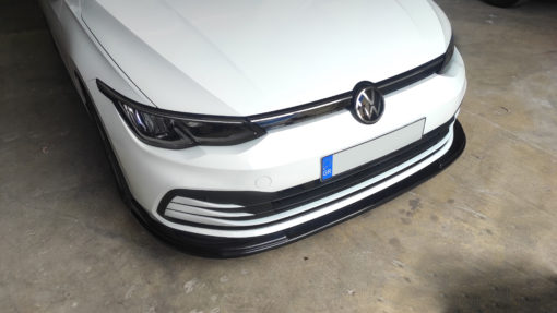 VikingDesign - Lame de parechoc avant Gloss Black pour Volkswagen Golf 8