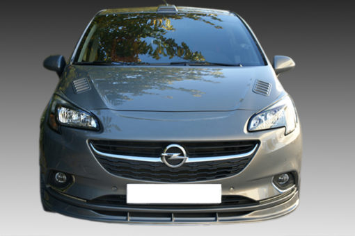 VikingDesign - Lame de parechoc avant 3 et 5 portes Gloss Black pour Opel Corsa E (2014-2019)