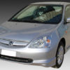 VikingDesign - Ajout de parechoc avant Gloss Black pour Honda Civic 3d Type-R (2001-2005)