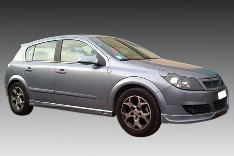 VikingDesign - Bas de caisse (la paire) Gloss Black pour Opel Astra H 5d (2004-2009)