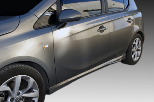 VikingDesign - Bas de caisse (la paire) 3 portes Gloss Black pour Opel Corsa E (2014-2019)