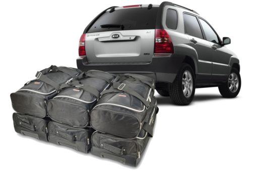 Pack de 6 sacs de voyage sur-mesure pour Kia Sportage II (JE) (de 2004 à 2010) - Gamme Classique