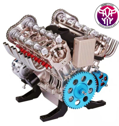 Moteur miniature 8 cylindres V8 complet en kit - Maquette technique de +500 pièces - VikingTeching