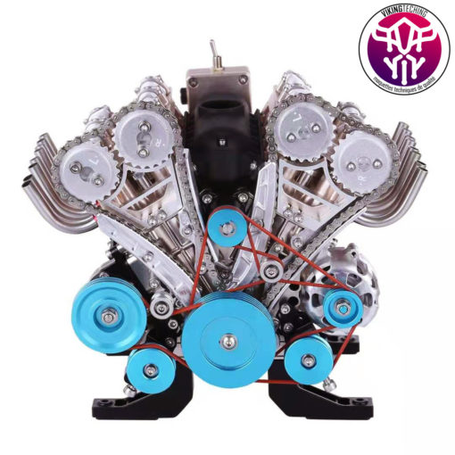 Moteur miniature 8 cylindres V8 complet en kit - Maquette technique de +500 pièces - VikingTeching