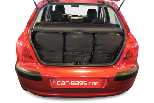 Pack de 6 sacs de voyage sur-mesure pour Peugeot 307 (de 2001 à 2008) - Gamme Classique
