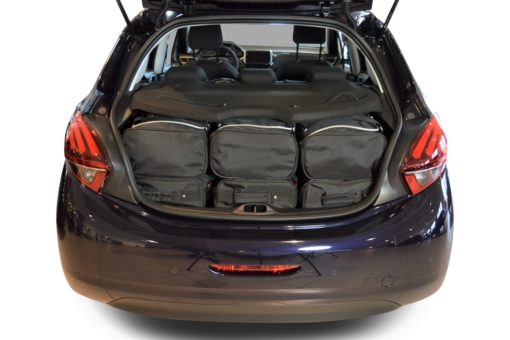 Pack de 6 sacs de voyage sur-mesure pour Peugeot 208 (de 2012 à 2019) - Gamme Classique